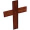 Ekena Millwork 16"W x 24"H x 3/4"D Vintage Farmhouse Cross, Barnwood Decor Collection, Salvage Red DECR016X024X0750CRSRD - alternate 2